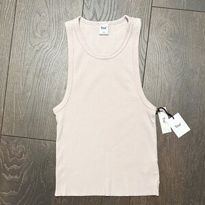TNA Rib Racer Tank 100% Cotton in Marble Lilac